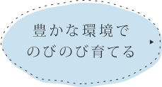 豊かな環境でのびのび育てる